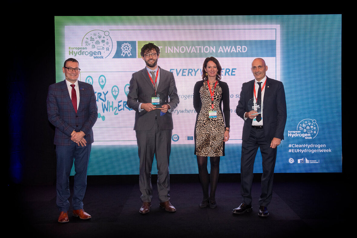 The EVERYWH2ERE project wins the #BestInnovationAward 2021 at the European Hydrogen Week.