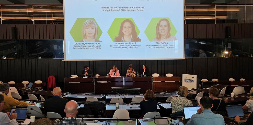 Aragon shows in the European Week of Regions in Brussels its support to the “hydrogen valleys”.