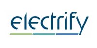 Logo de Electrify (Letonia), socio del proyecto IH-MIE especializado en la conversión y fabricación de autobuses eléctricos y de hidrógeno, junto a la Fundación Hidrógeno Aragón.