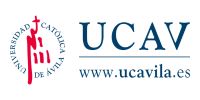Logo de la Universidad Católica de Ávila (UCAV), colaborador académico en el proyecto PROGESIA de la Fundación Hidrógeno Aragón