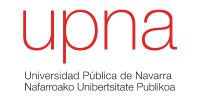 Logo de la Universidad Pública de Navarra (UPNA), socio de investigación en el proyecto PROGESIA junto a la Fundación Hidrógeno Aragón