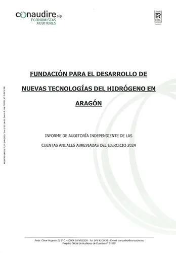 Auditoría de cuentas Fundación Hidrógeno Aragón 2024