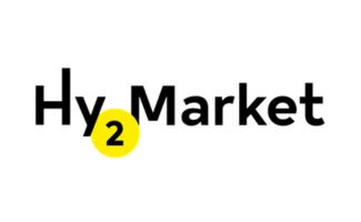 Logo oficial del proyecto Hy2Market en el que participa la Fundación Hidrógeno Aragón como socio experto en movilidad.