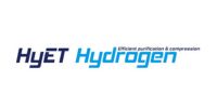 Logotipo de HyET Hydrogen B.V., empresa líder en compresión y purificación electroquímica de hidrógeno, socio del proyecto europeo HY2MARKET en colaboración con la Fundación Hidrógeno Aragón