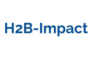 Logo oficial de H2B-IMPACT, proyecto europeo de hidrogeno verde y descarbonizacion logistica